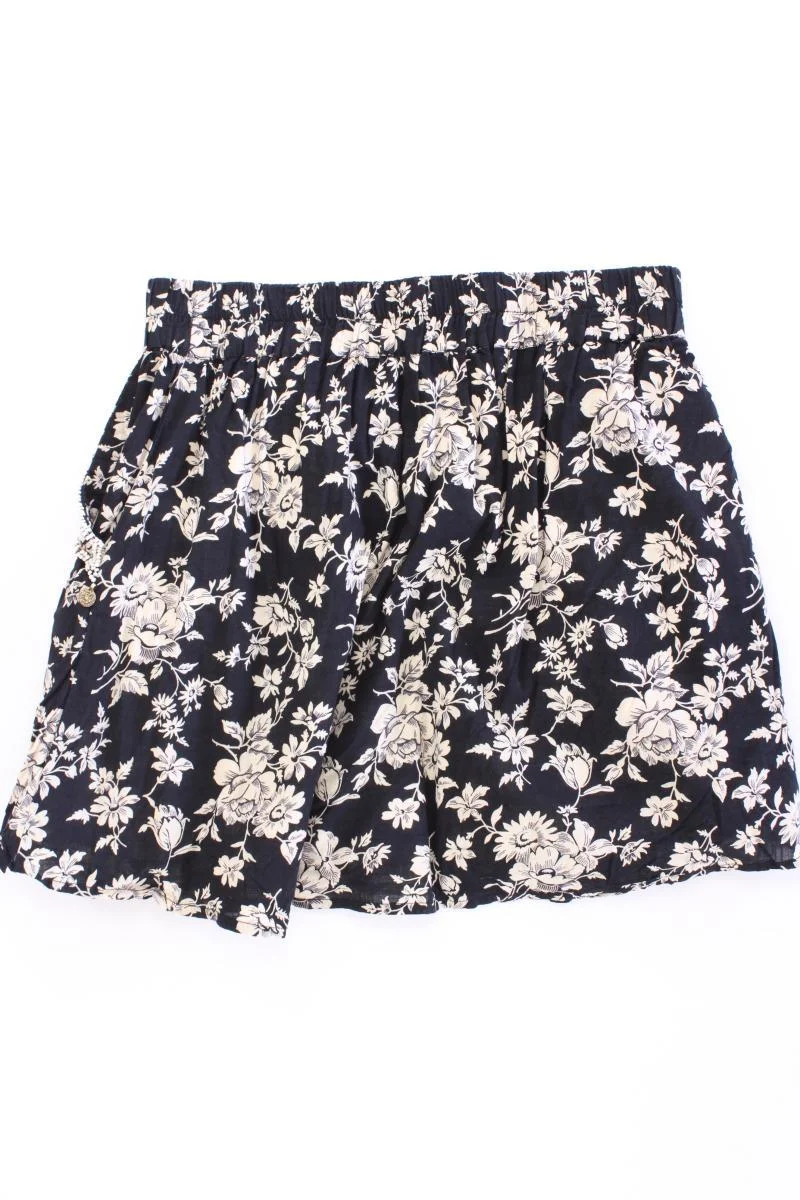 Maison Scotch Rock Gr. 38 mit Blumenmuster schwarz aus Baumwolle