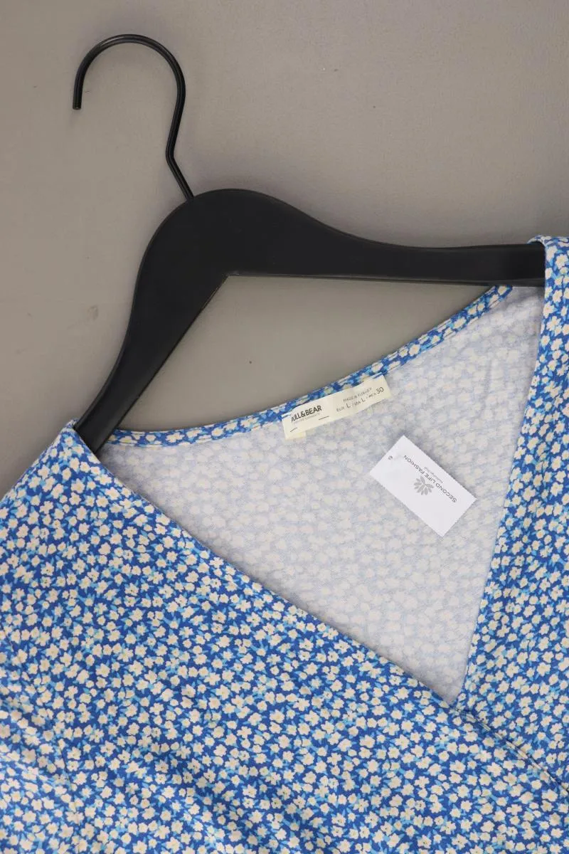 Pull&Bear Jerseykleid Gr. L Kurzarm blau aus Viskose