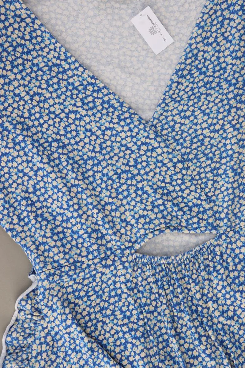 Pull&Bear Jerseykleid Gr. L Kurzarm blau aus Viskose