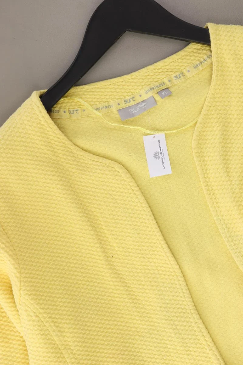 Sure Regular Cardigan Gr. XL 3/4 Ärmel gelb aus Baumwolle