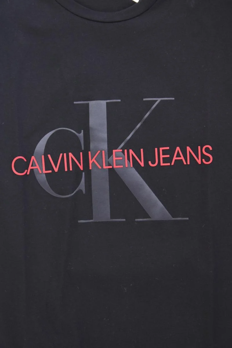 Calvin Klein Jeans Printshirt für Herren Gr. L neuwertig Kurzarm schwarz