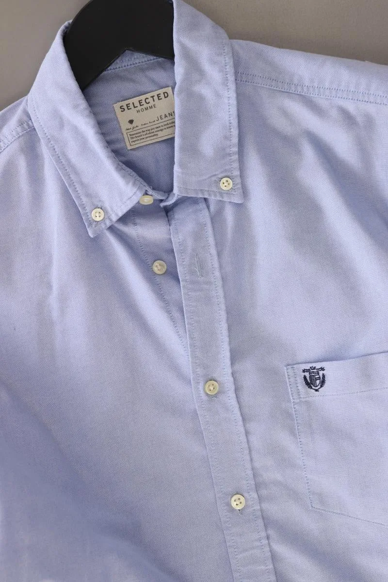 Selected Homme Langarmhemd für Herren Gr. S blau aus Baumwolle