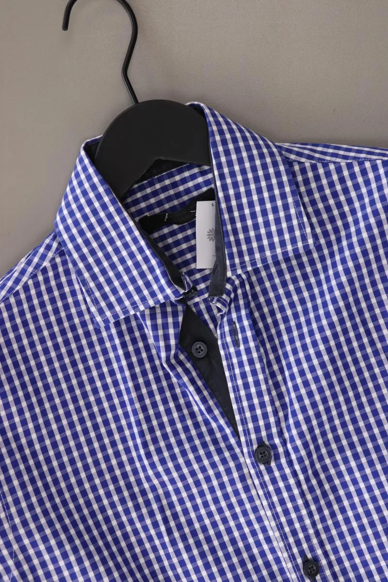 Jack & Jones Karohemd für Herren Gr. S kariert Langarm blau aus Baumwolle