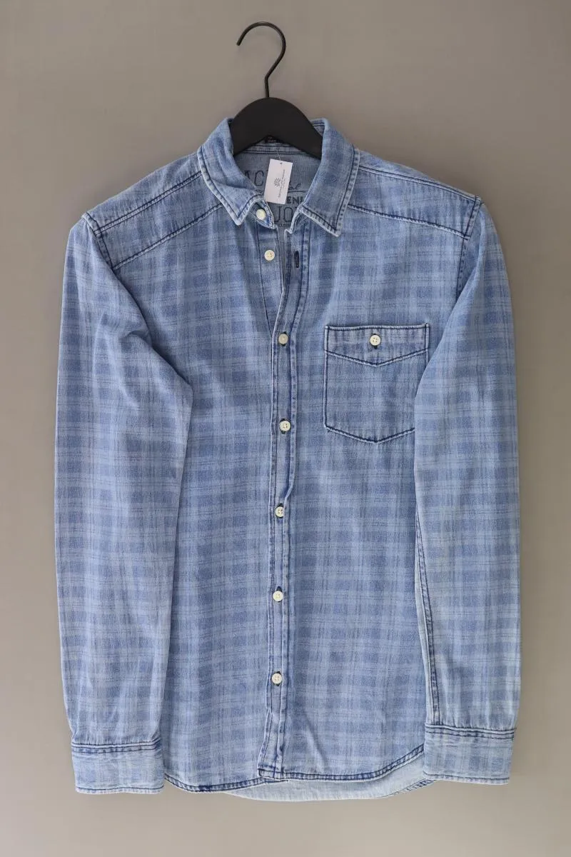 Jack & Jones Karohemd für Herren Gr. S kariert Langarm blau aus Baumwolle