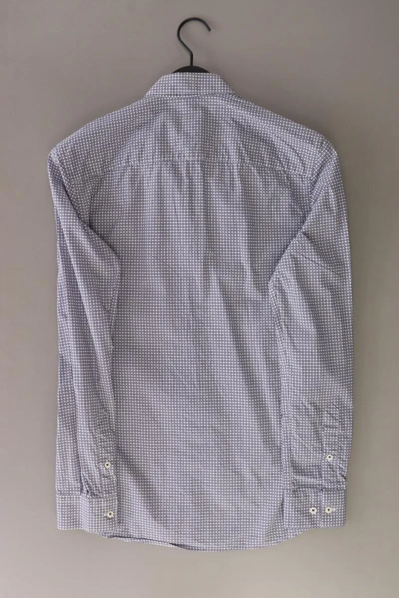 Jack & Jones Langarmhemd für Herren Gr. M blau aus Baumwolle