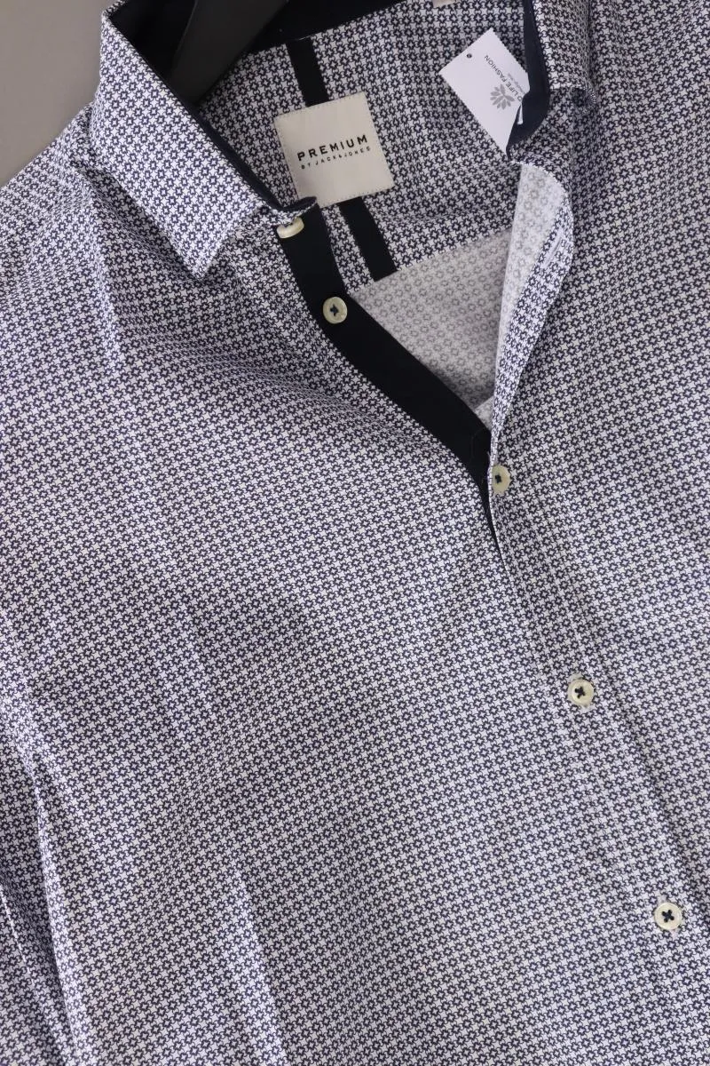 Jack & Jones Langarmhemd für Herren Gr. M blau aus Baumwolle