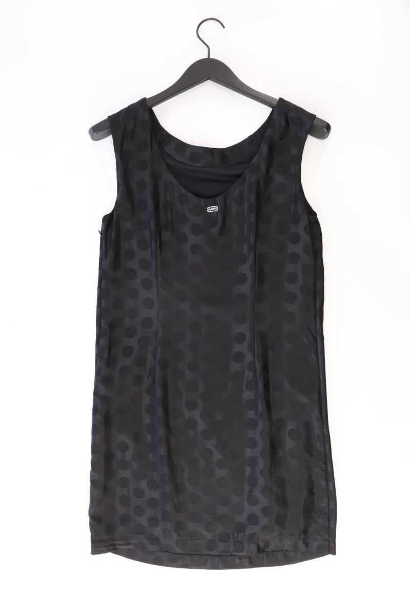 byblos Seidenkleid Gr. 36 gepunktet Ärmellos schwarz aus Polyamid