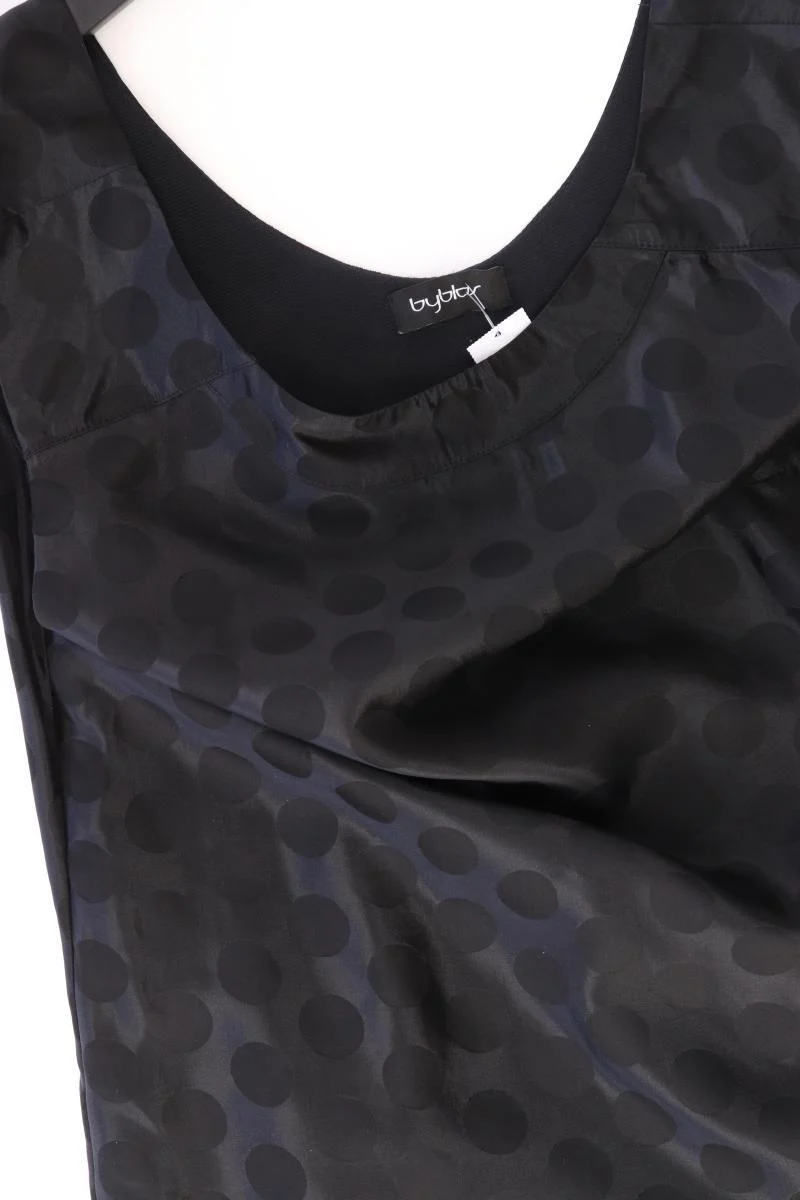 byblos Seidenkleid Gr. 36 gepunktet Ärmellos schwarz aus Polyamid