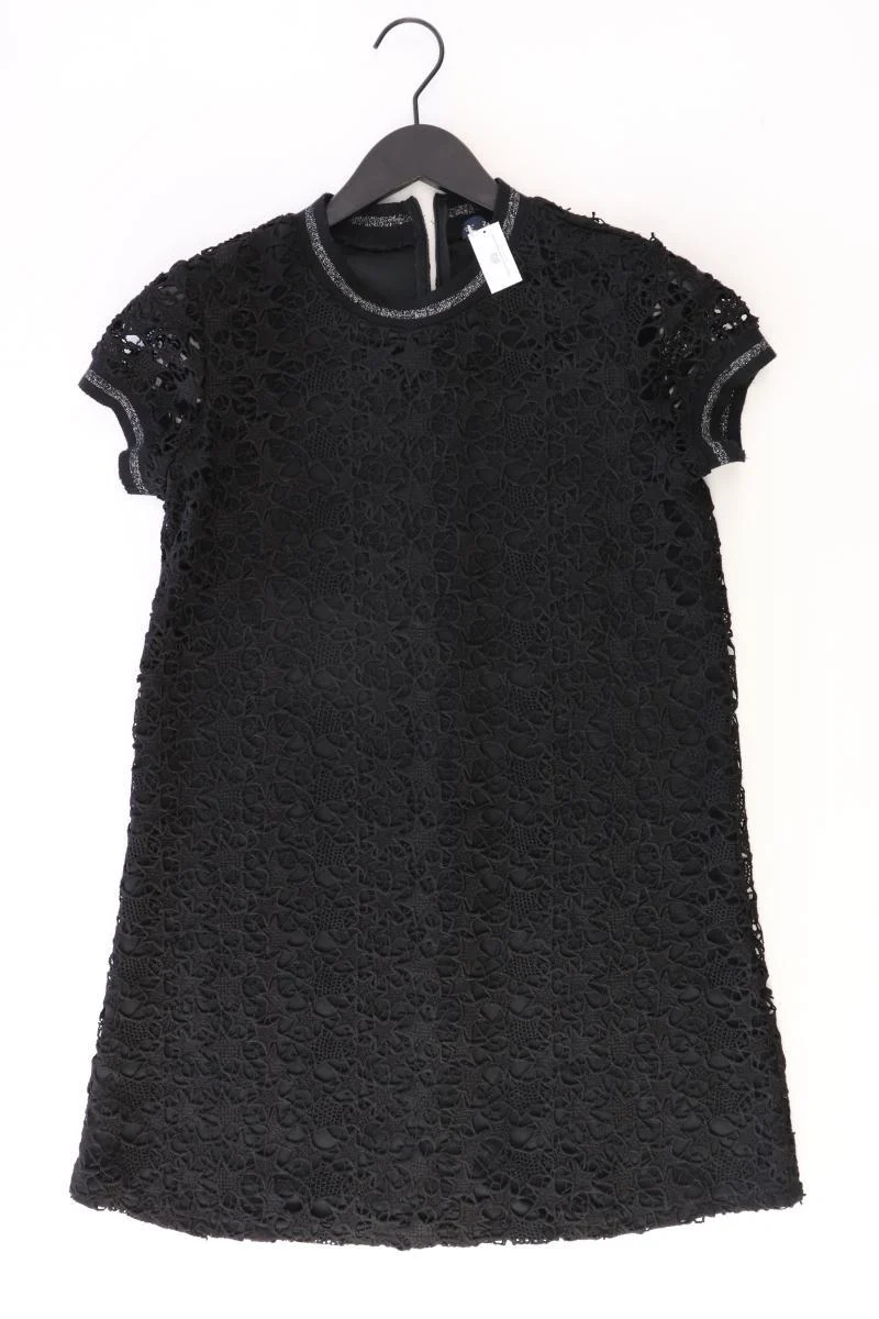 Zara Kurzarmkleid Gr. S mit Glitzer schwarz aus Polyester