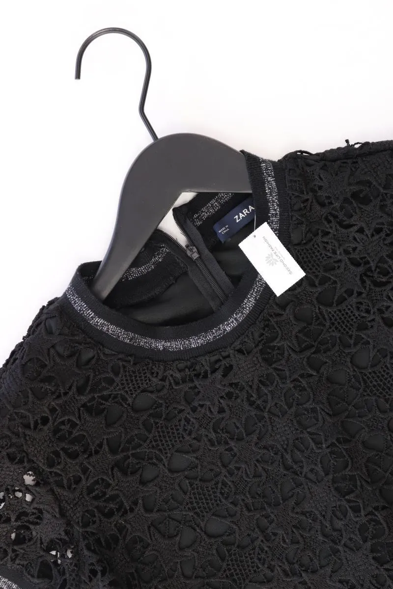 Zara Kurzarmkleid Gr. S mit Glitzer schwarz aus Polyester
