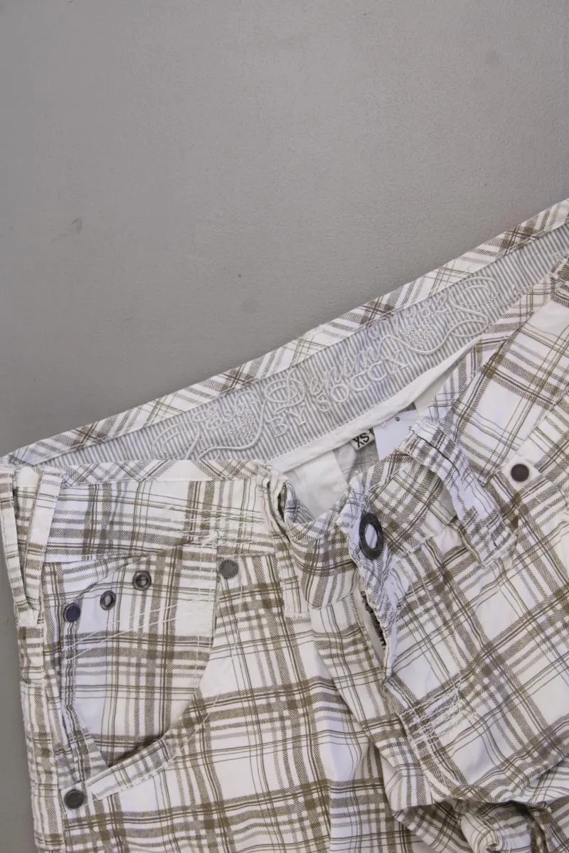 Soccx 3/4 Hose Gr. XS kariert creme aus Baumwolle