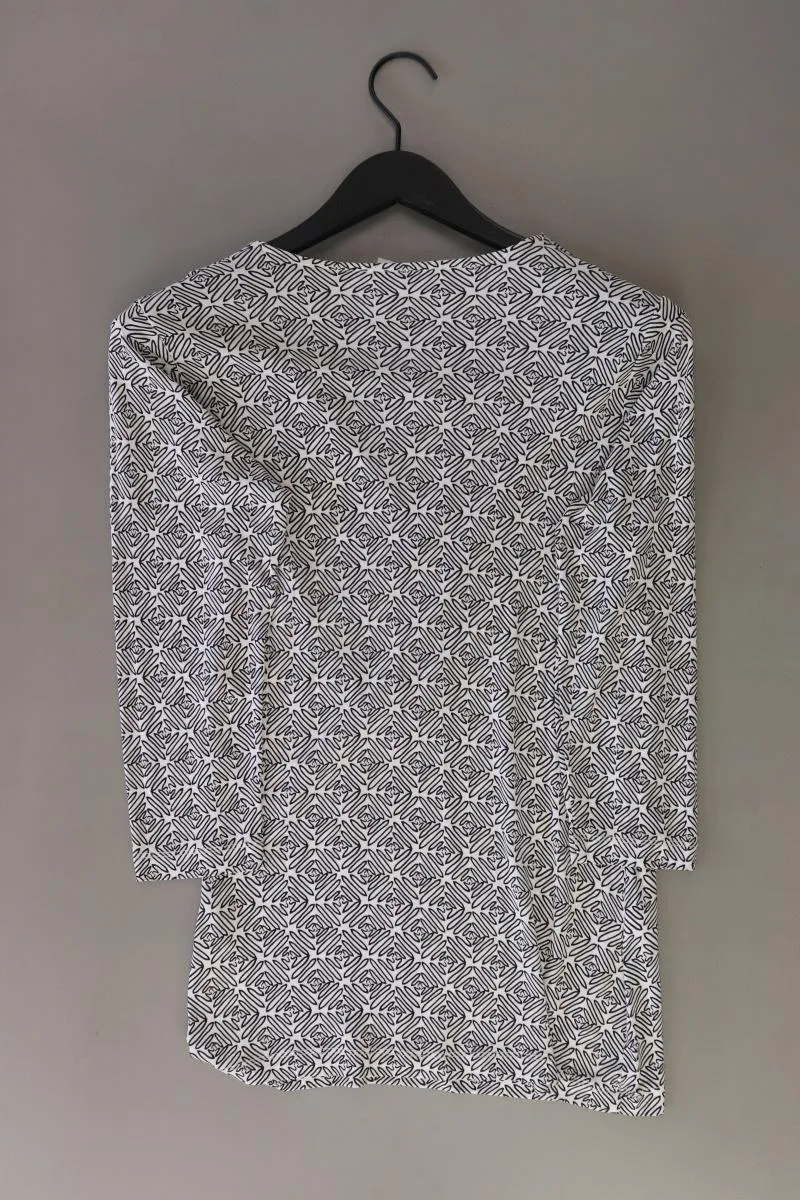 René Lezard Printshirt Gr. IT 44 (M) 3/4 Ärmel grau aus Viskose