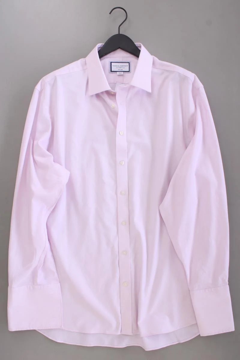 CHARLES TYRWHITT Langarmhemd für Herren Gr. Hemdgröße 46 rosa aus Baumwolle