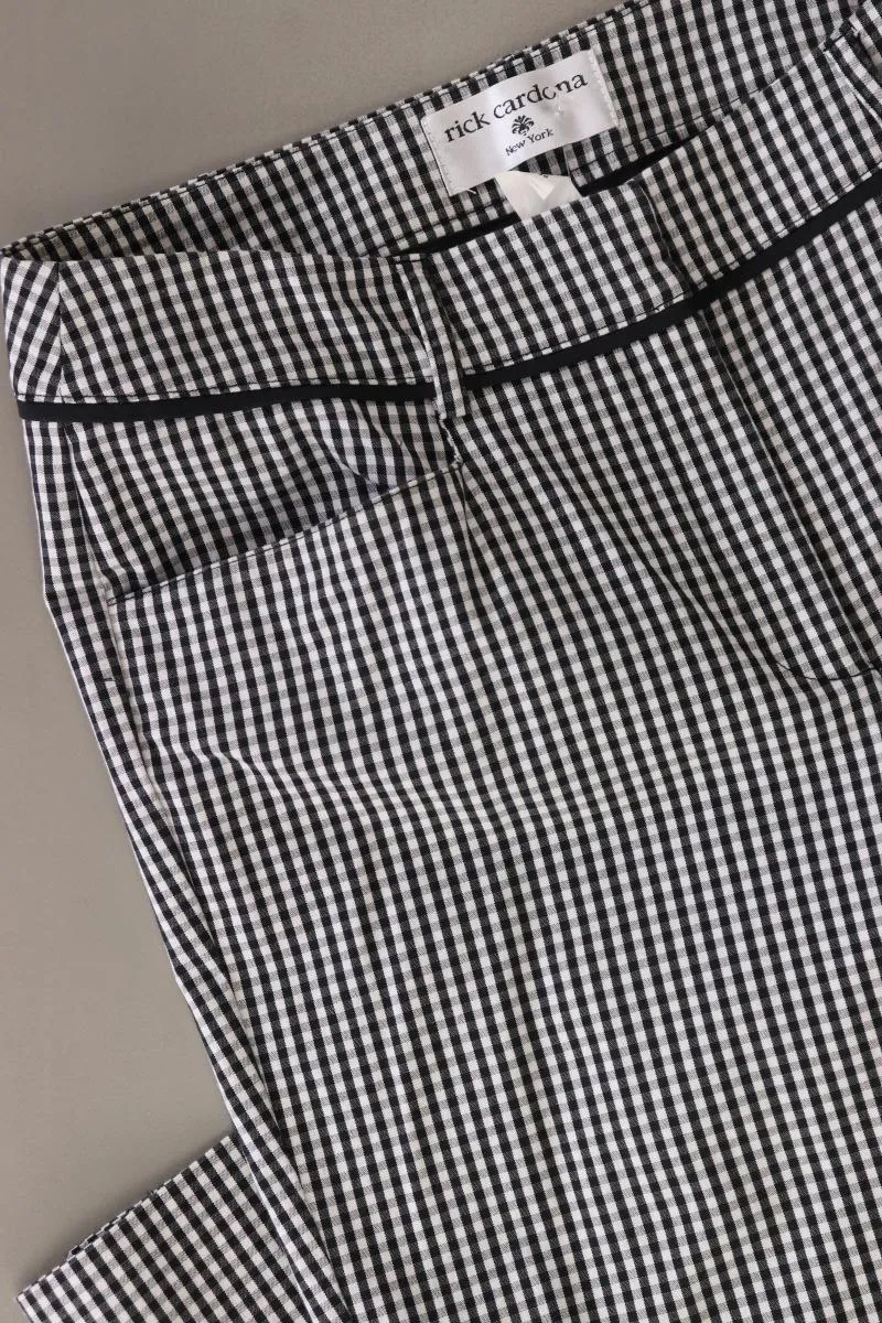 rick cardona 7/8 Hose Gr. 38 kariert grau aus Baumwolle