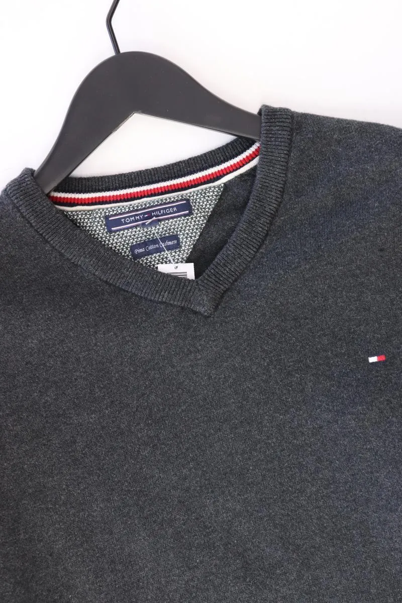 Tommy Hilfiger Feinstrickpullover für Herren Gr. L grau aus Baumwolle