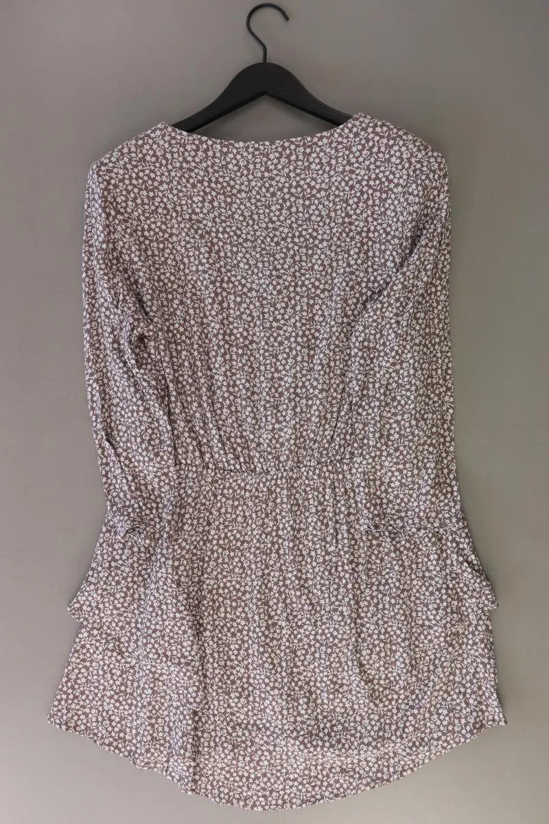 About You x LeGer Kleid Gr. 42 mit Blumenmuster Langarm braun aus Viskose