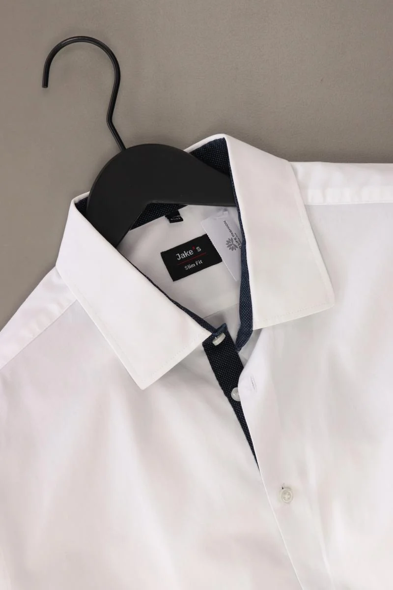 Jake*s Langarmhemd für Herren Gr. Hemdgröße 41/42 weiß aus Baumwolle
