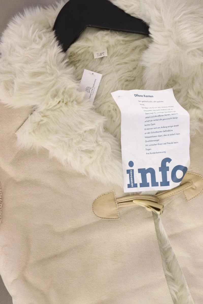 Regular Jacke Gr. 40 neu mit Etikett Vintage creme aus Polyester