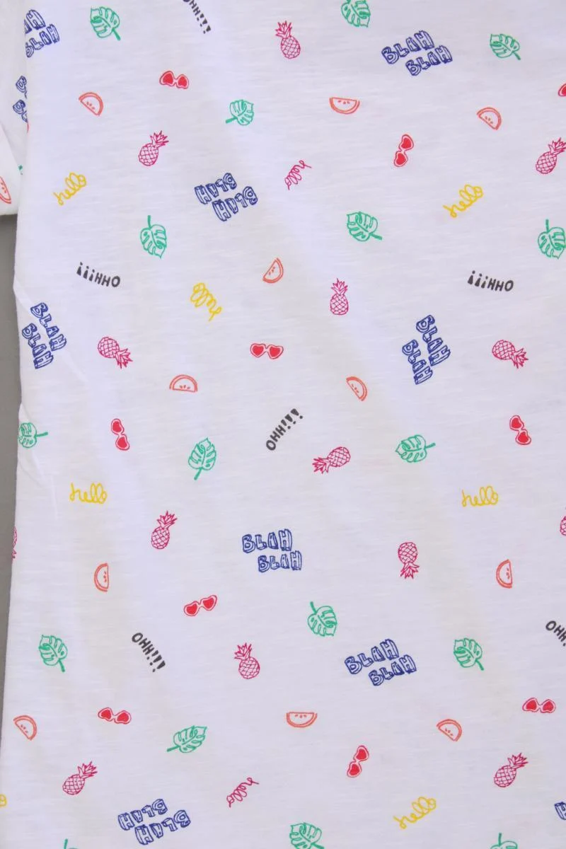 edc by Esprit Printshirt Gr. S Kurzarm mehrfarbig aus Baumwolle