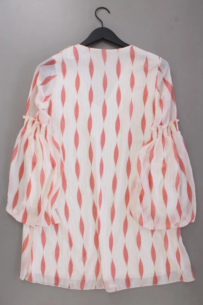 Langarmkleid Gr. OneSize gestreift neuwertig creme aus Polyester