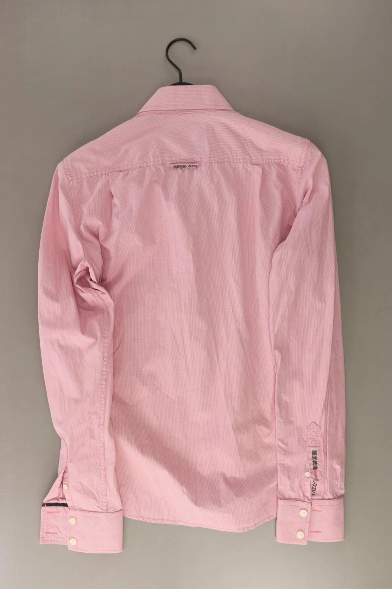 Superdry Langarmhemd für Herren Gr. M rosa aus Baumwolle