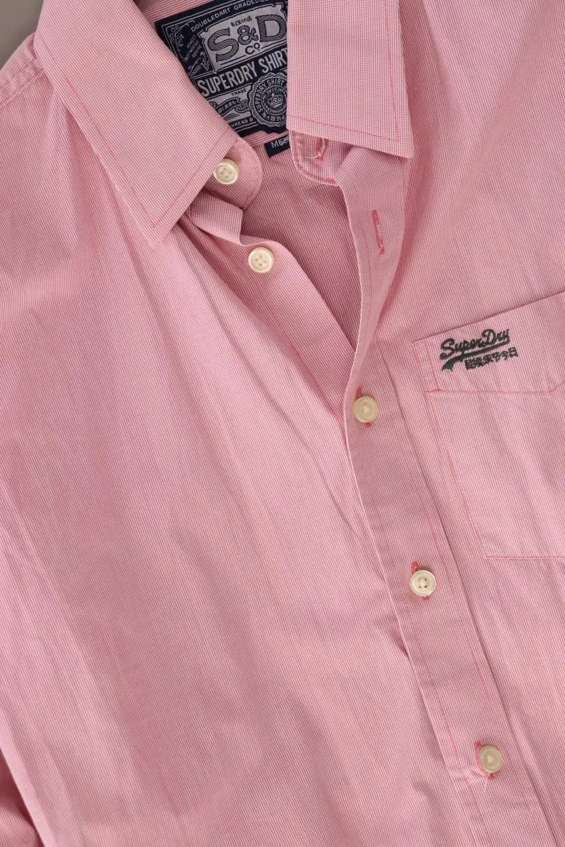 Superdry Langarmhemd für Herren Gr. M rosa aus Baumwolle