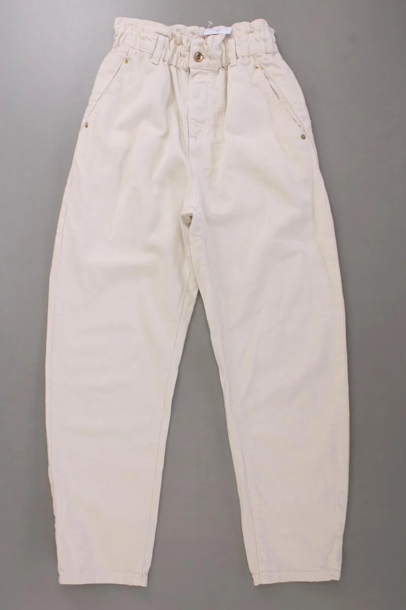 Zara 7/8 Hose Gr. 34 creme aus Baumwolle