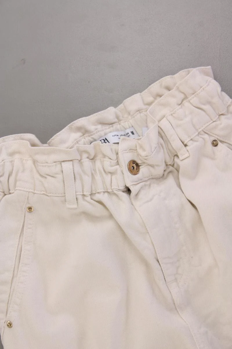 Zara 7/8 Hose Gr. 34 creme aus Baumwolle
