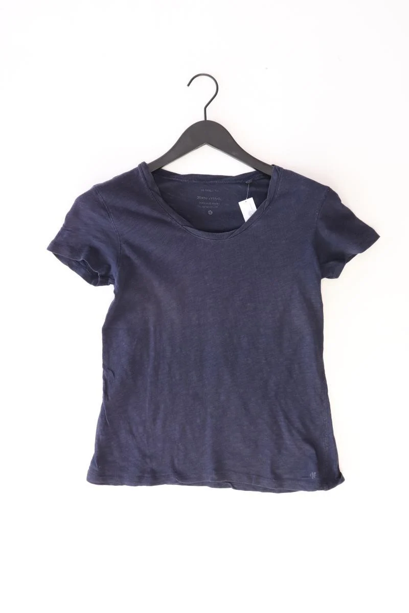 Marc O'Polo Leinenshirt Gr. L Kurzarm blau