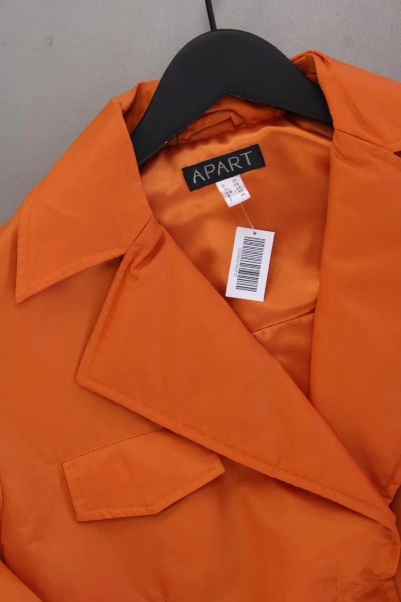 Apart Übergangsjacke Gr. 38 mit Gürtel orange aus Polyamid