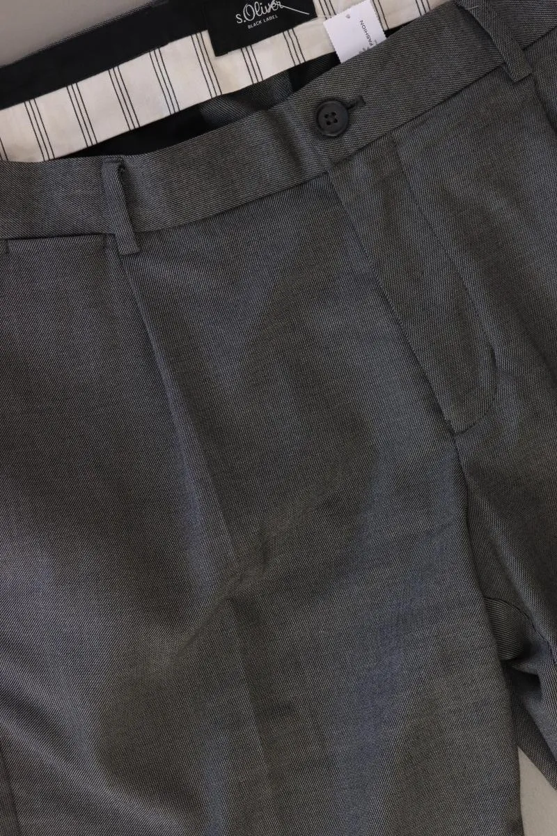 s.Oliver Black Label Anzughose für Herren Gr. Langgröße 102 grau aus Polyester