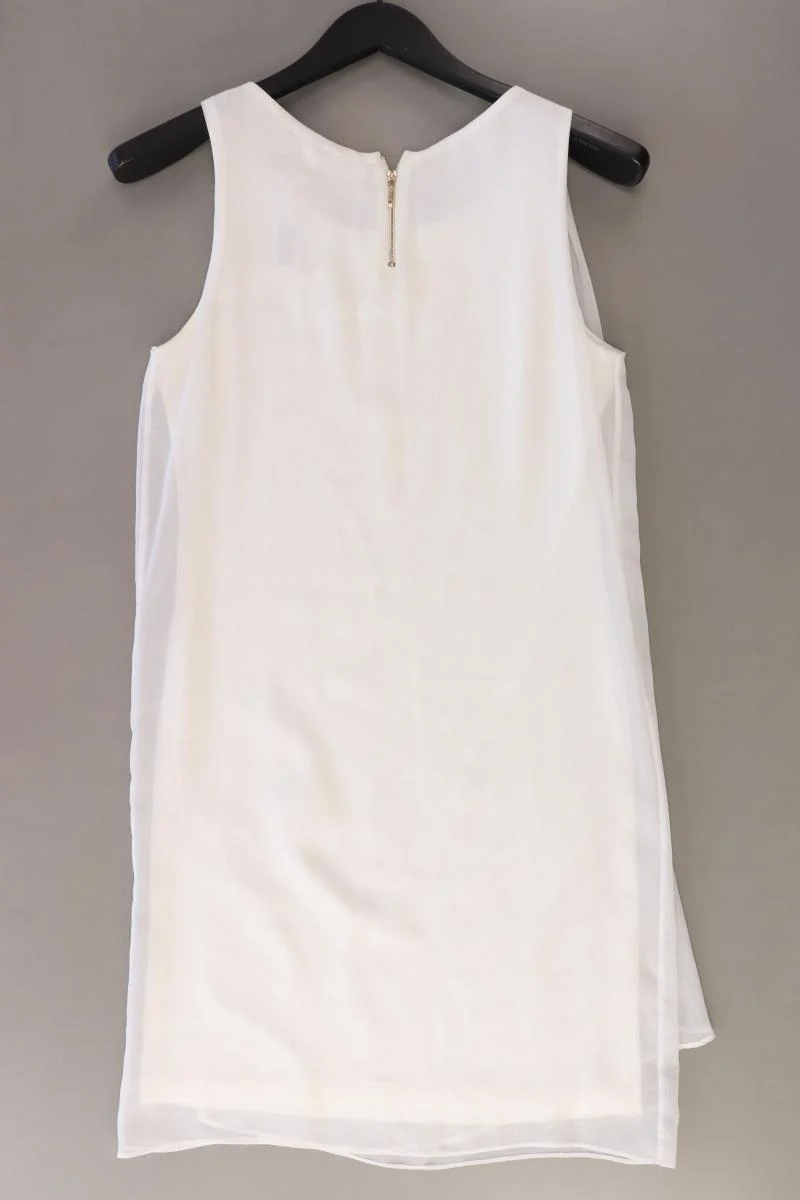 NAF NAF Chiffonkleid Gr. S Ärmellos weiß