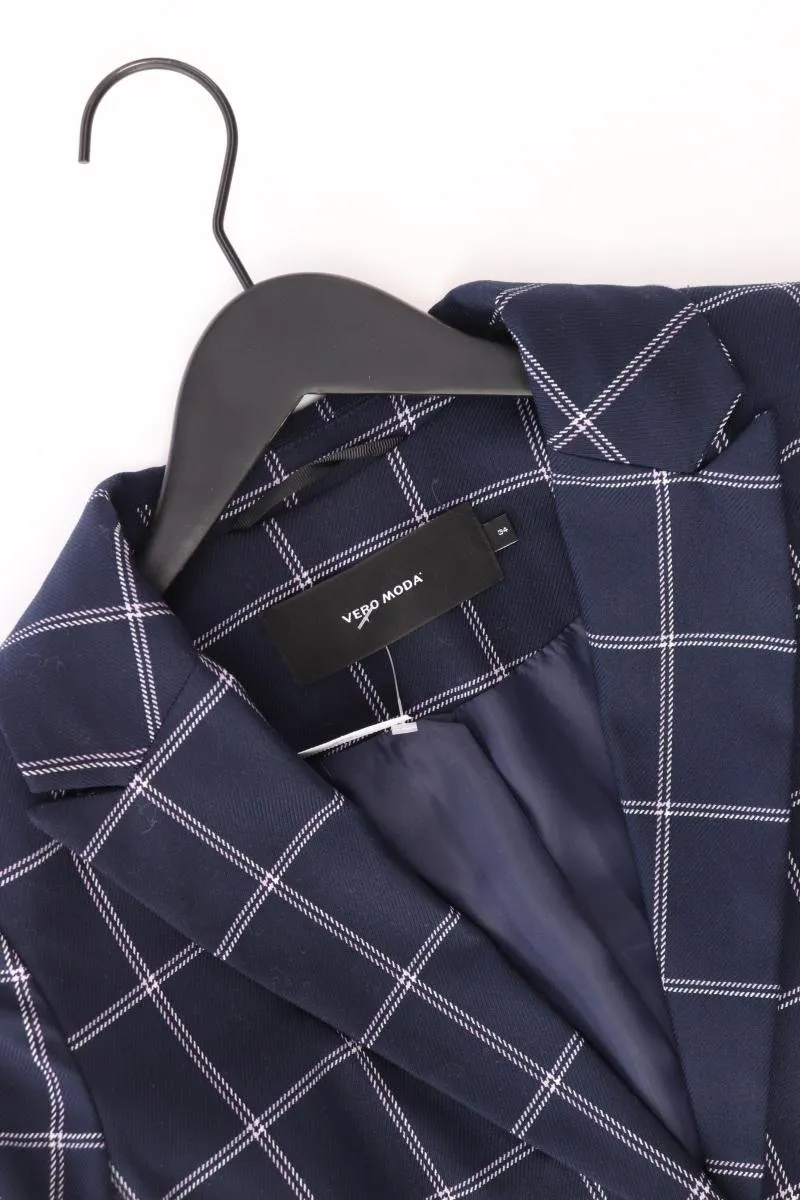 Vero Moda Blazer Gr. 34 kariert blau aus Polyester