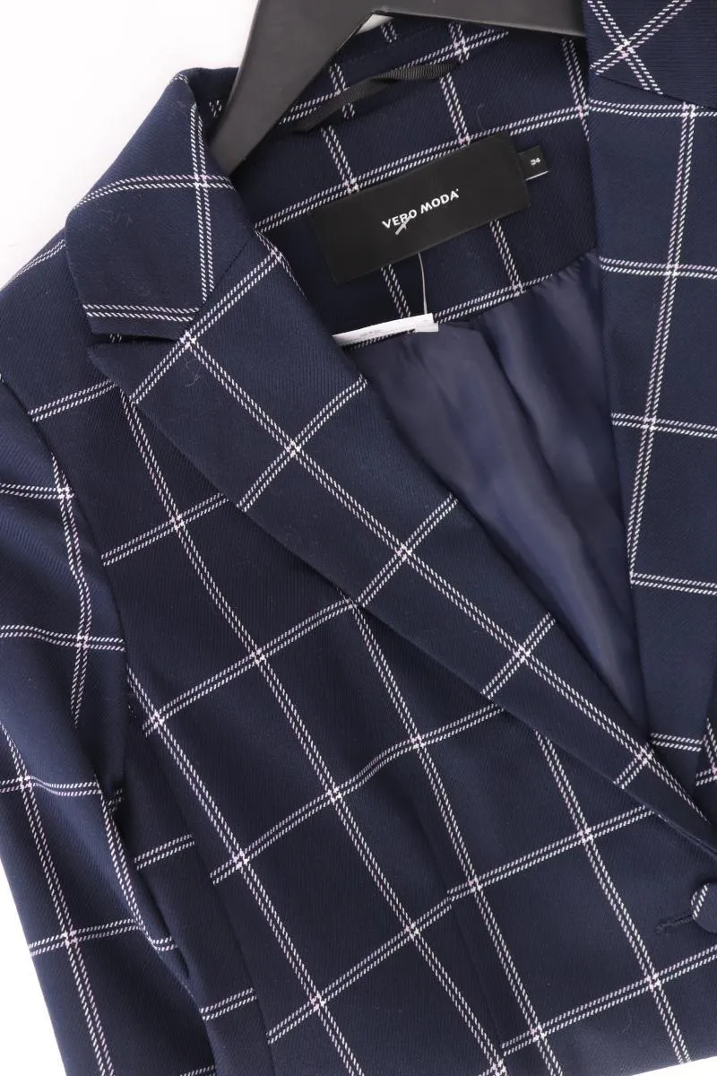Vero Moda Blazer Gr. 34 kariert blau aus Polyester