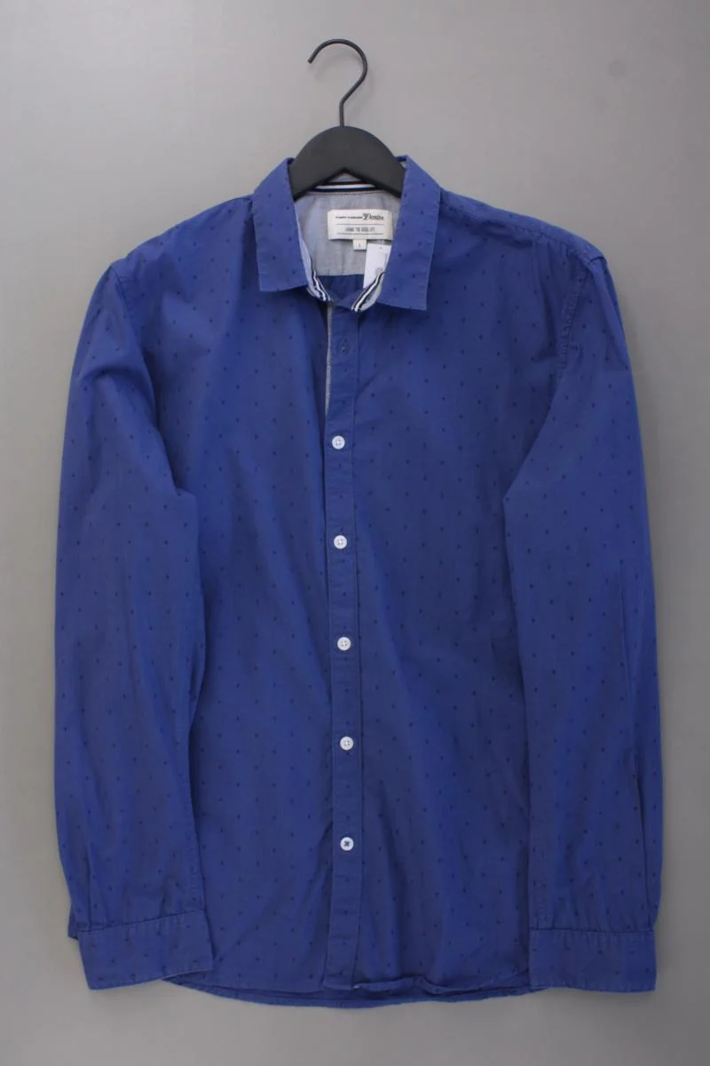 Tom Tailor (Denim) Langarmhemd für Herren Gr. L neuwertig blau aus Baumwolle