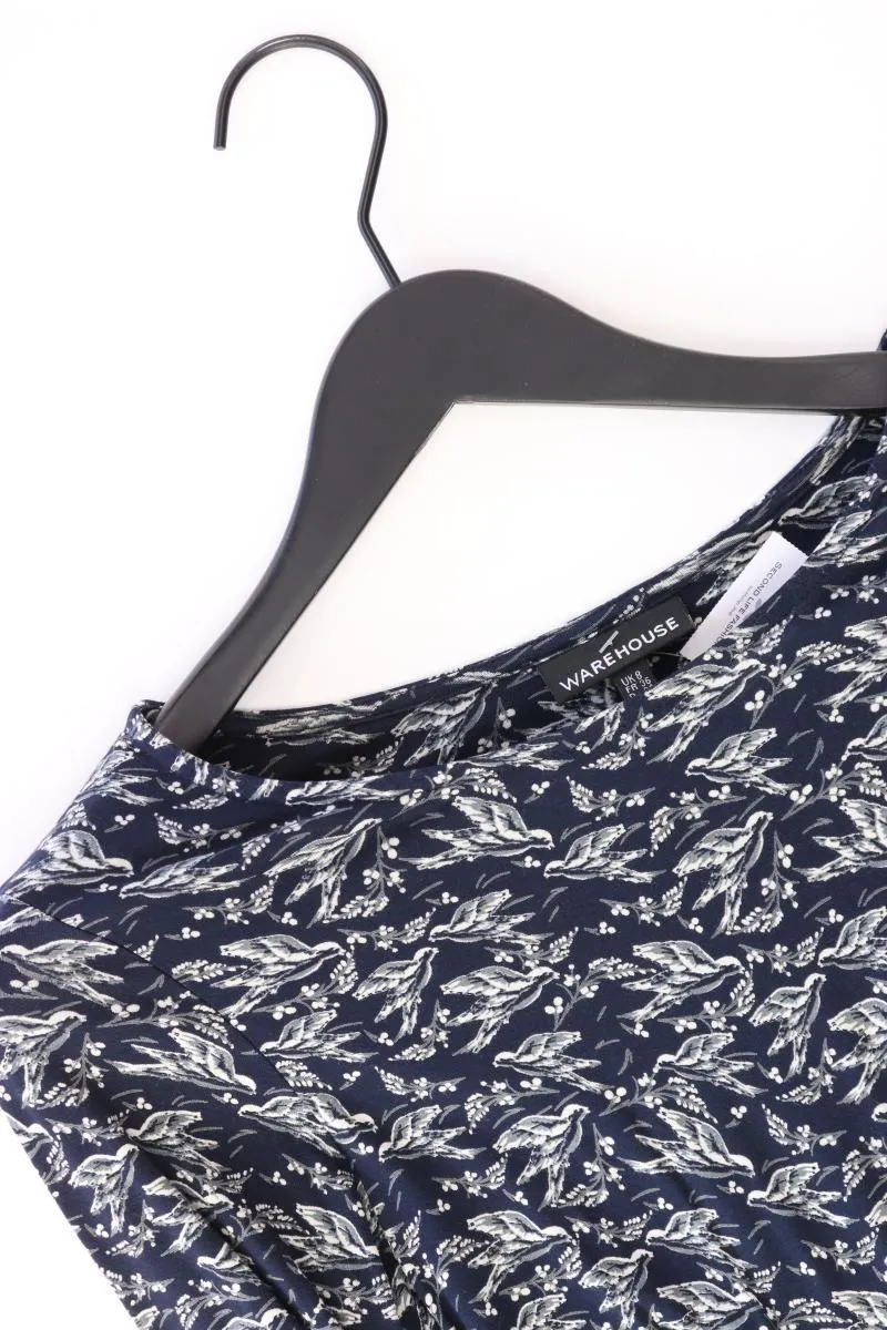 Warehouse Stretchkleid Gr. 34 3/4 Ärmel blau aus Viskose