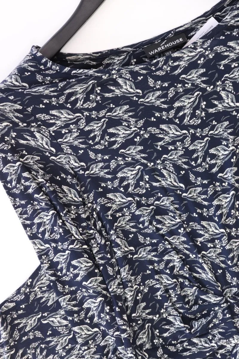 Warehouse Stretchkleid Gr. 34 3/4 Ärmel blau aus Viskose
