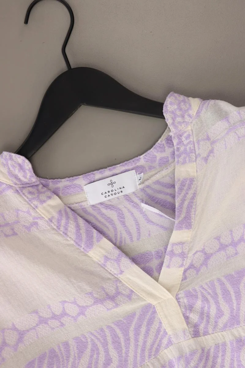 CAROLINA CAVOUR Langarmkleid Gr. L lila aus Baumwolle