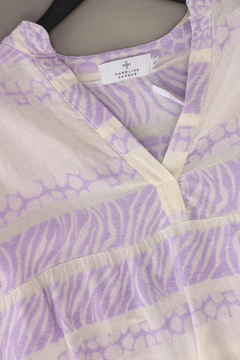 CAROLINA CAVOUR Langarmkleid Gr. L lila aus Baumwolle