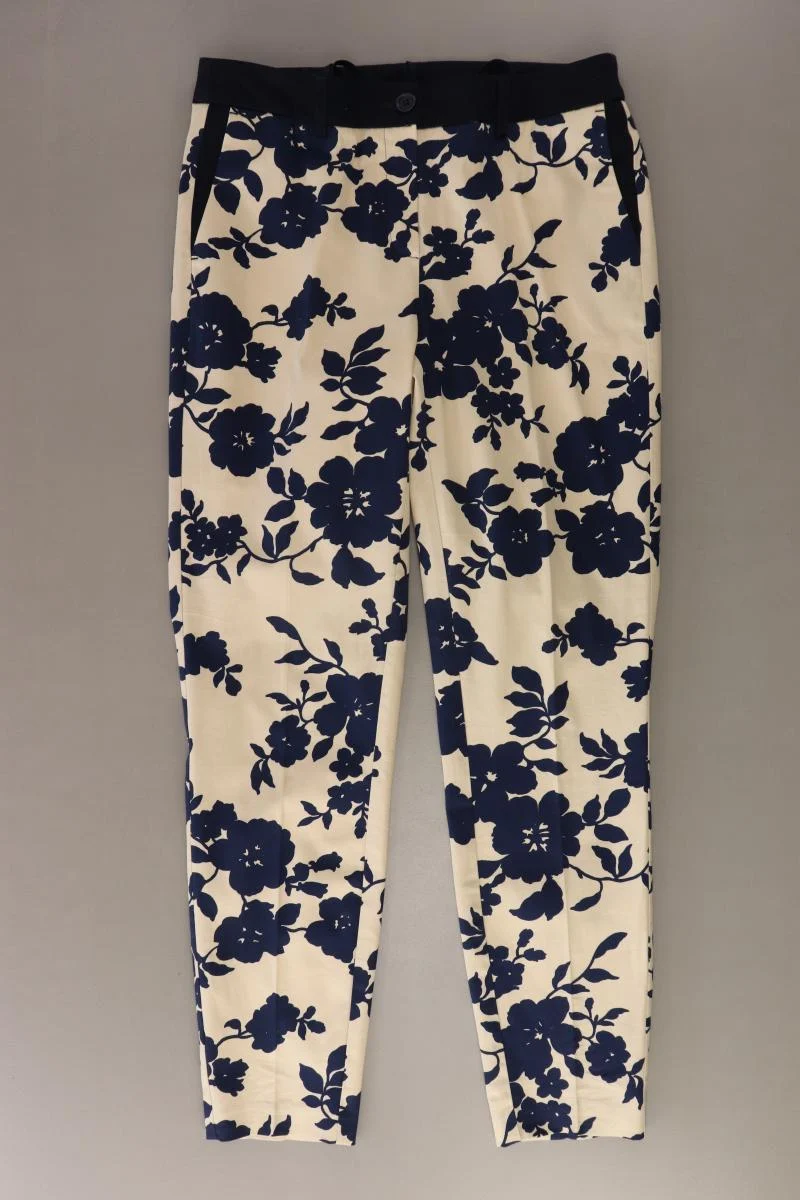 Class International Stoffhose Gr. 36 mit Blumenmuster creme aus Baumwolle