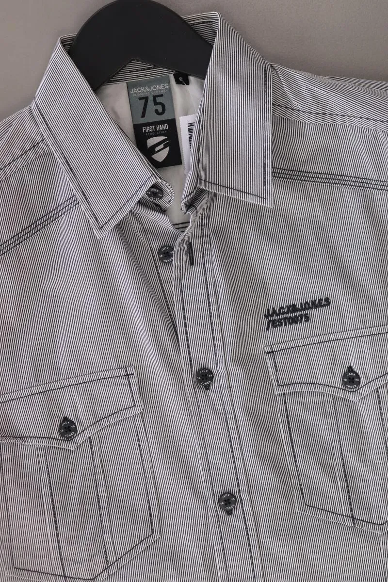Jack & Jones Kurzarmhemd für Herren Gr. S grau aus Baumwolle