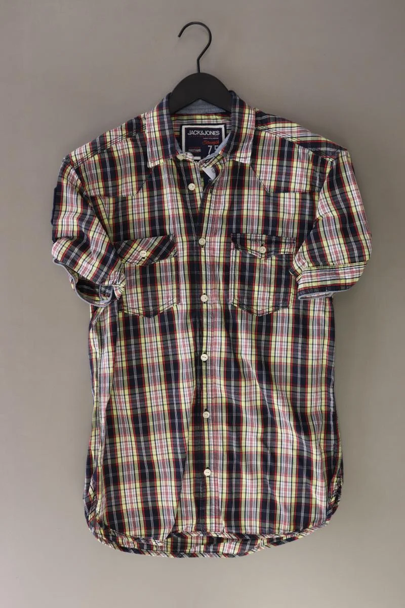 Jack & Jones Karohemd für Herren Gr. S kariert Kurzarm mehrfarbig aus Baumwolle