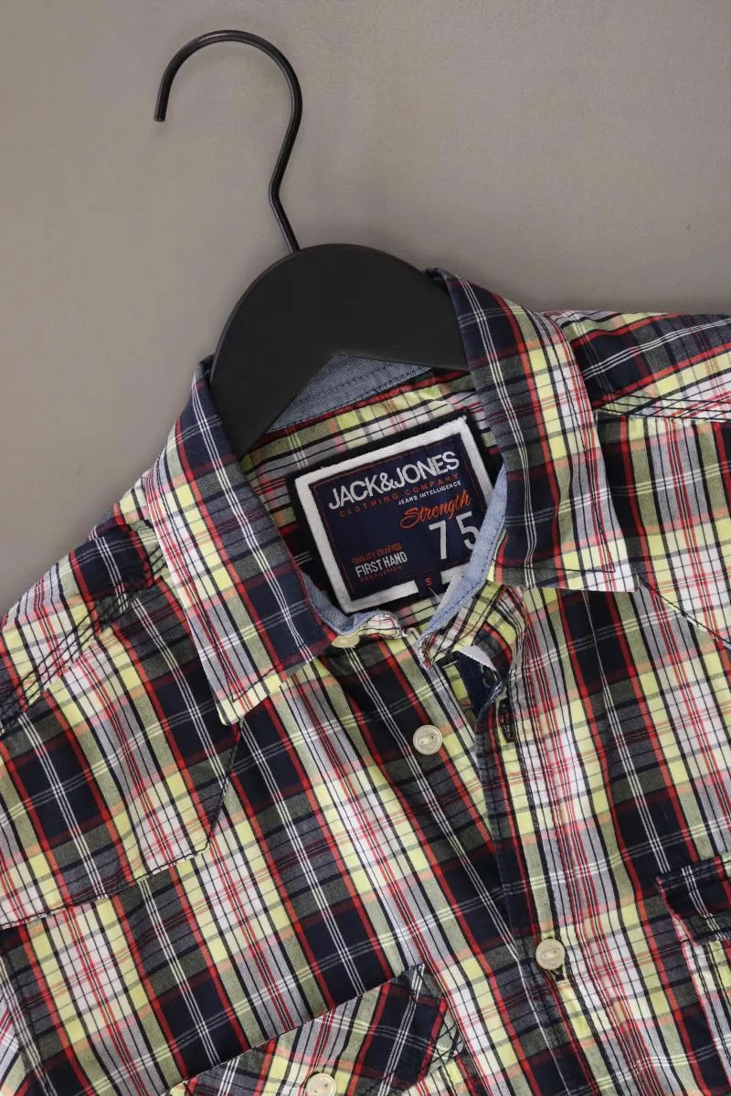 Jack & Jones Karohemd für Herren Gr. S kariert Kurzarm mehrfarbig aus Baumwolle