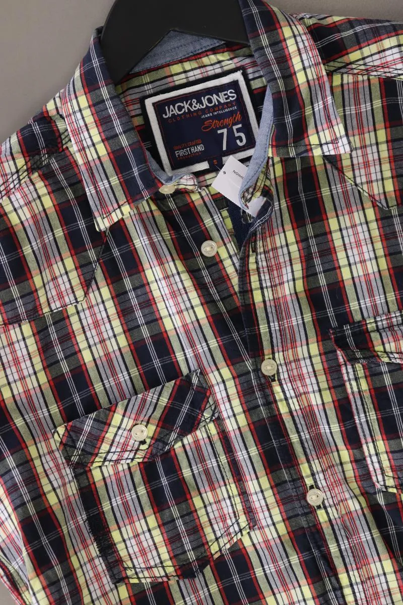Jack & Jones Karohemd für Herren Gr. S kariert Kurzarm mehrfarbig aus Baumwolle