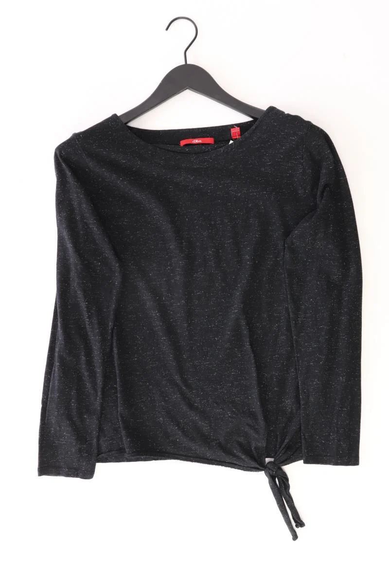 s.Oliver Longsleeve-Shirt Gr. 40 Langarm schwarz aus Baumwolle