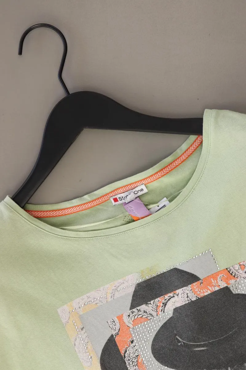 Street One Printshirt Gr. 40 Kurzarm grün aus Baumwolle