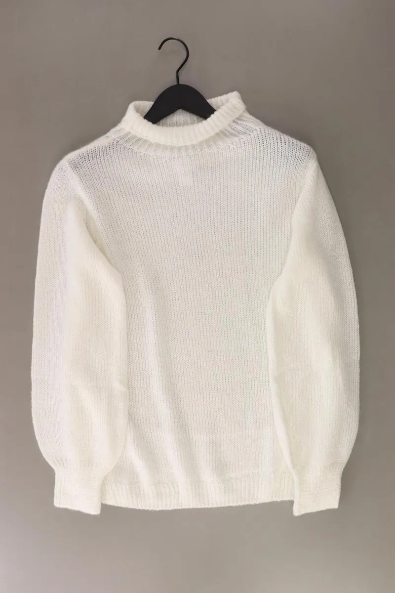 Heine Grobstrickpullover Gr. 40 weiß aus Polyester