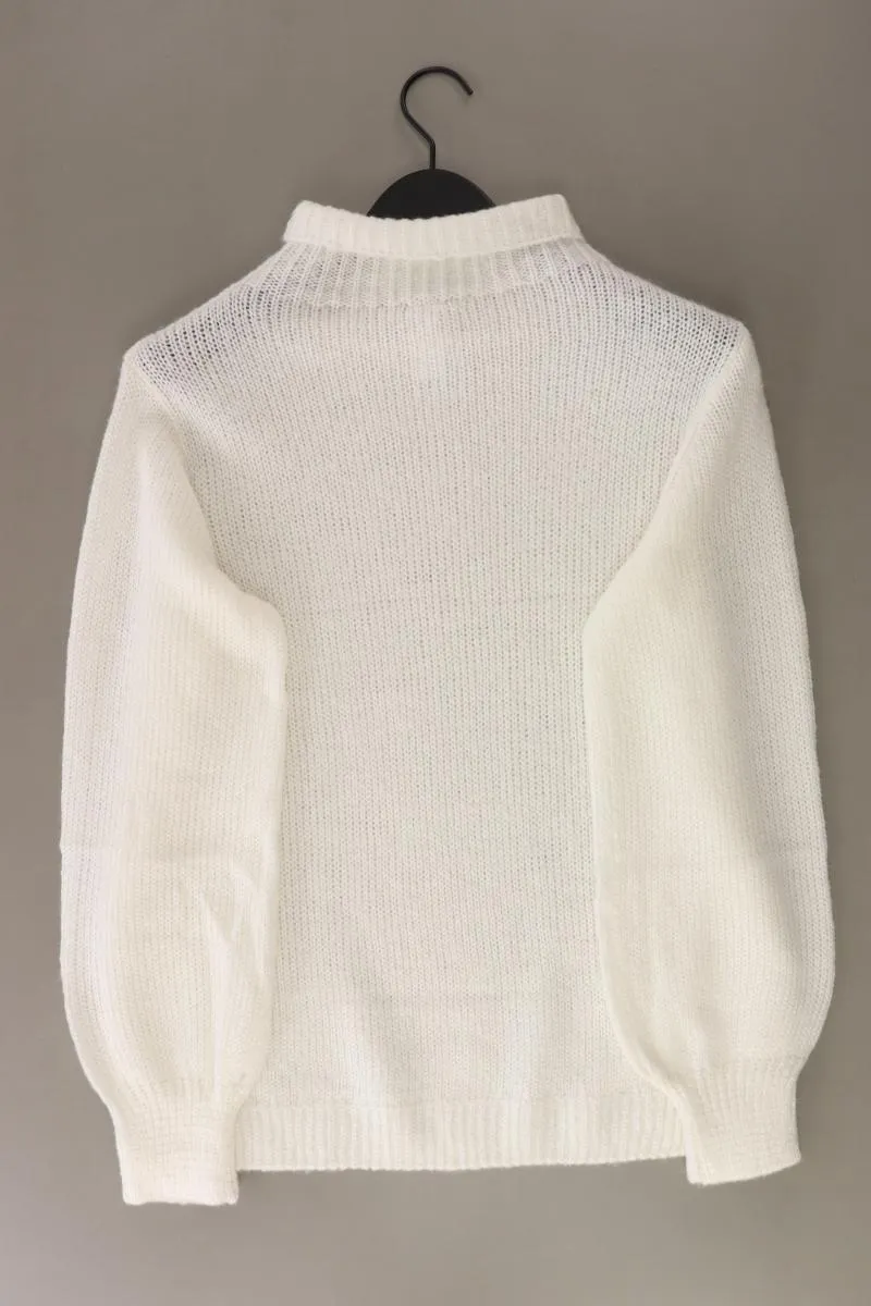 Heine Grobstrickpullover Gr. 40 weiß aus Polyester