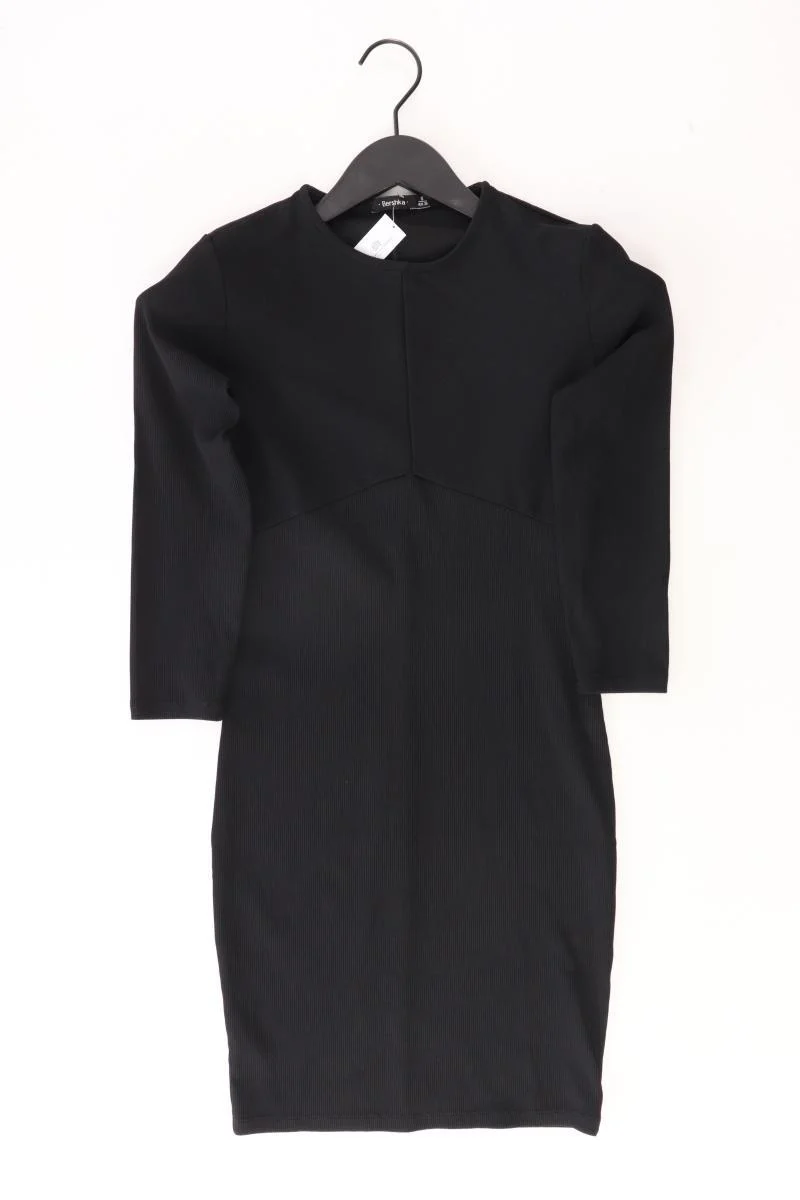Bershka Abendkleid Gr. S 3/4 Ärmel schwarz aus Polyester