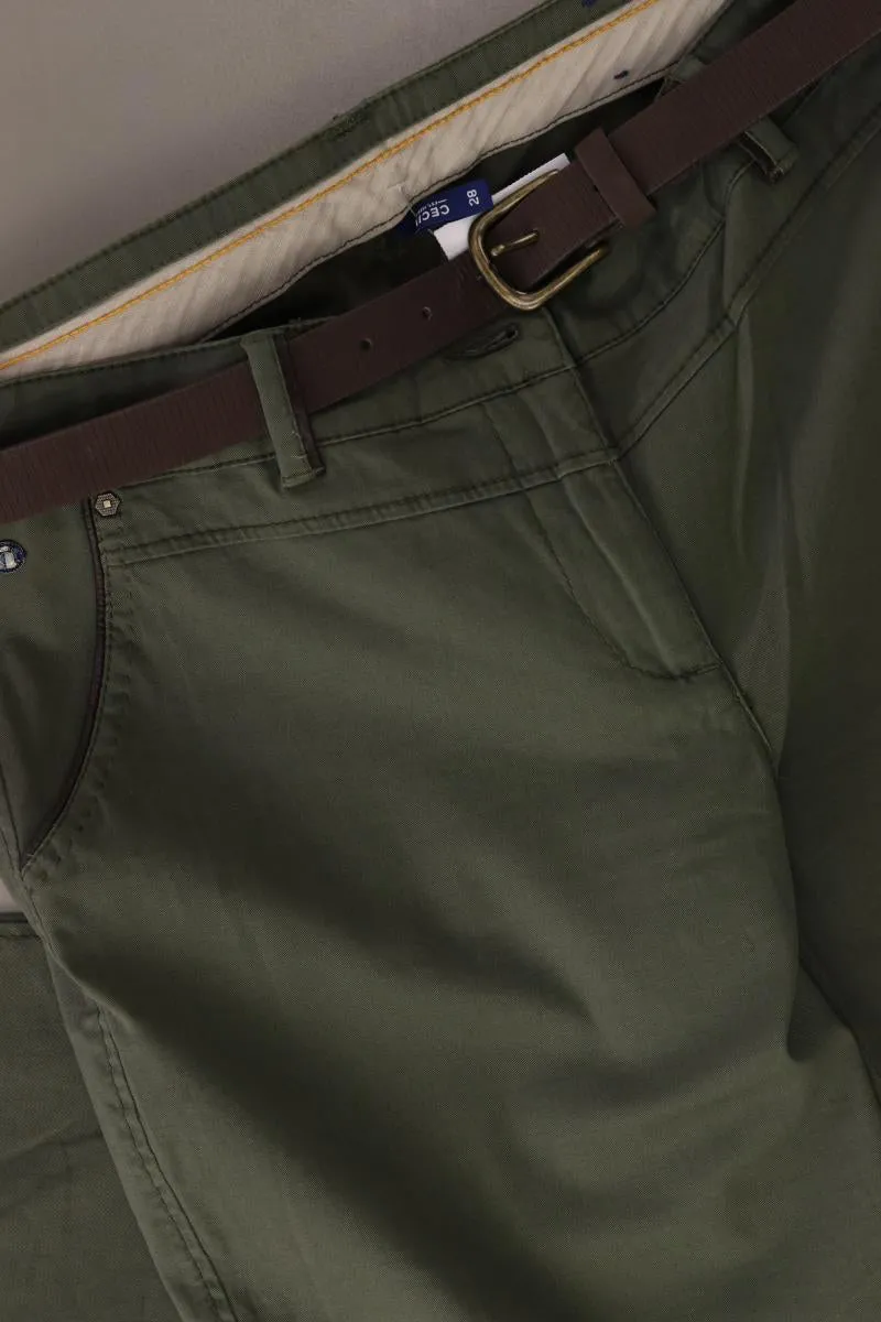 Cecil Hose Gr. W28 mit Gürtel olivgrün aus Baumwolle